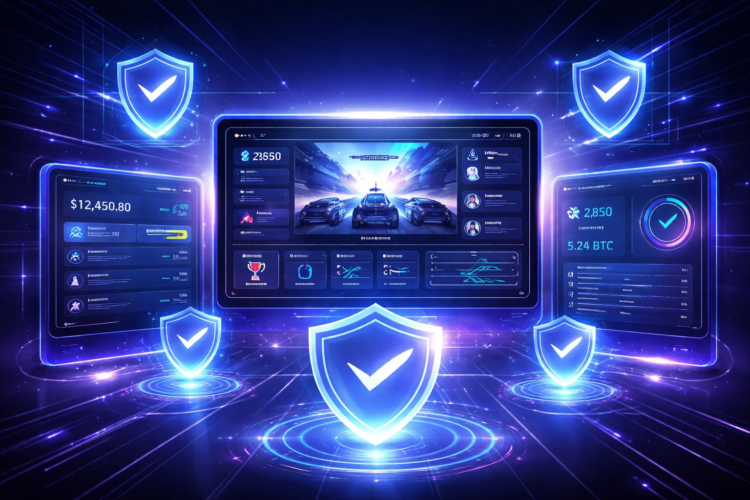 Secure online account dashboard with wallet data, gaming terms and safety indicators for a 54BD user in Bangladesh